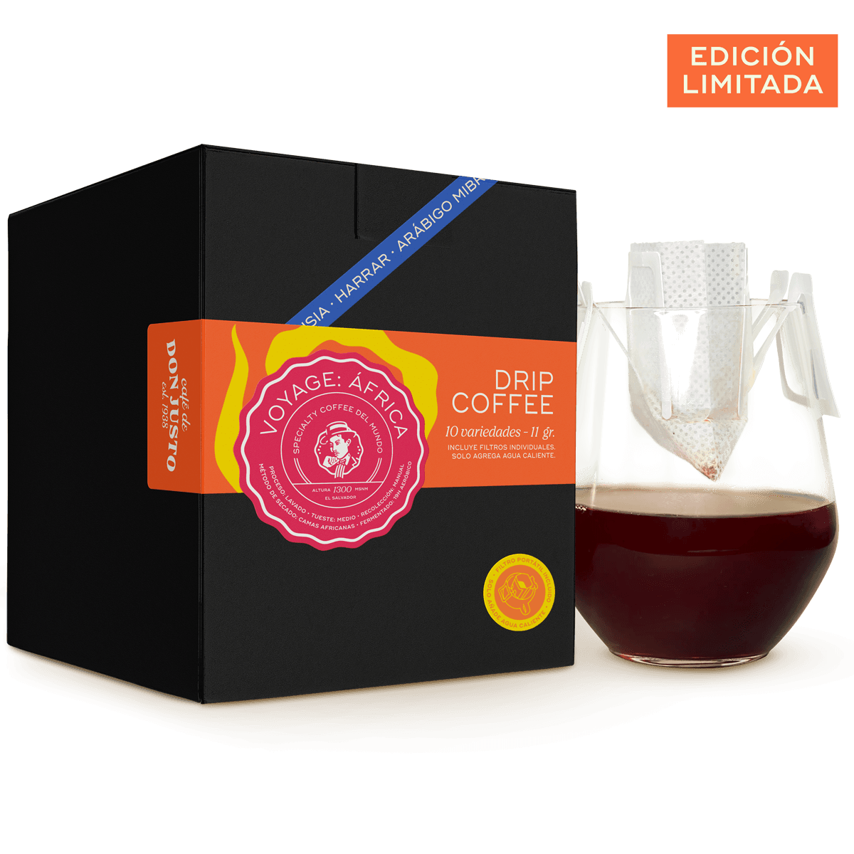 Voyage: África. Drip Coffee 10 variedades diferentes