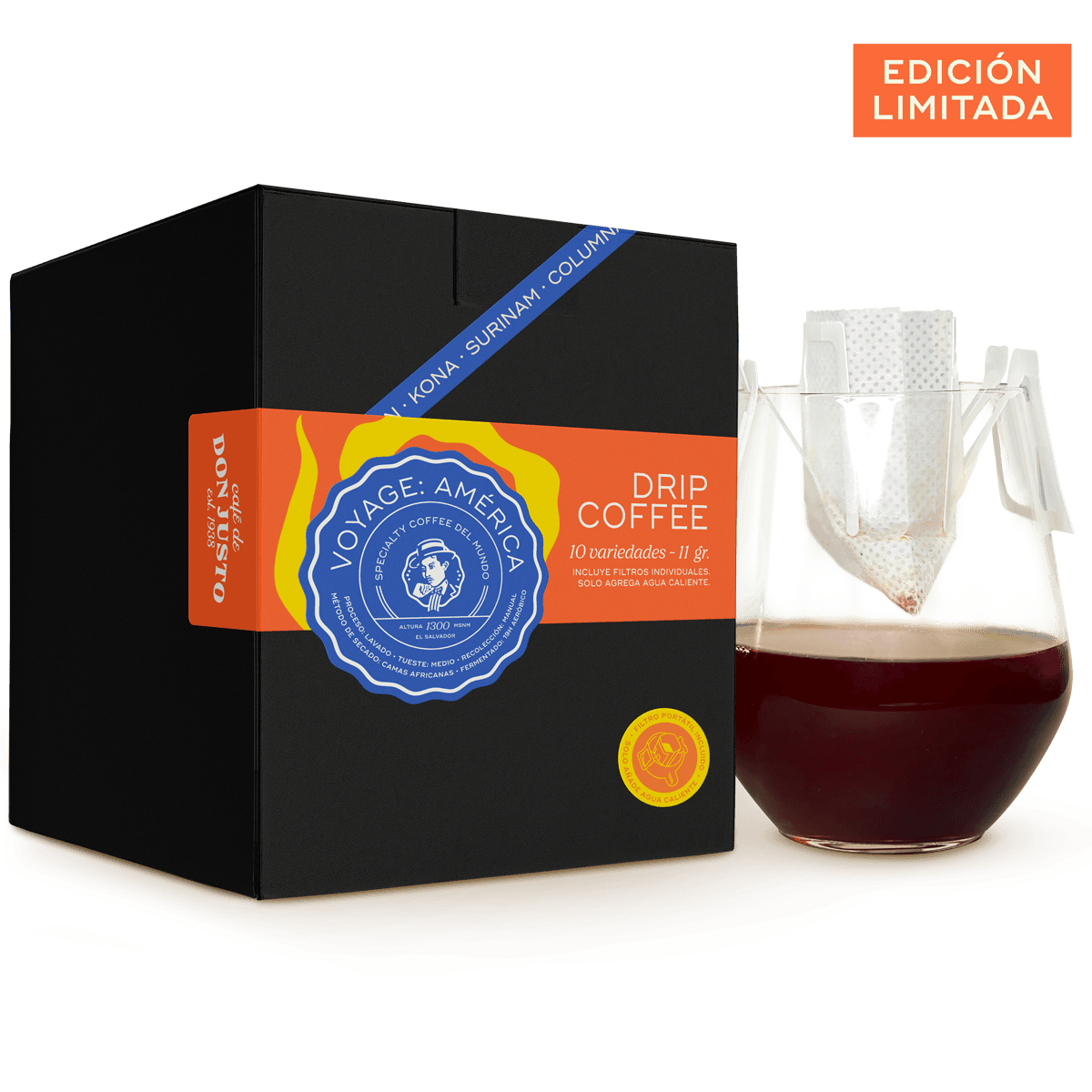 Voyage: América. Drip Coffee 10 variedades diferentes