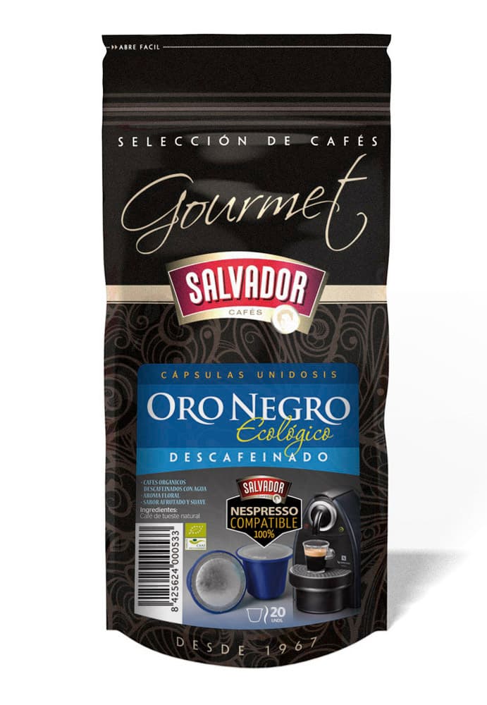 Café Oro Negro Ecológico descafeinado capsulas compatibles Nespresso