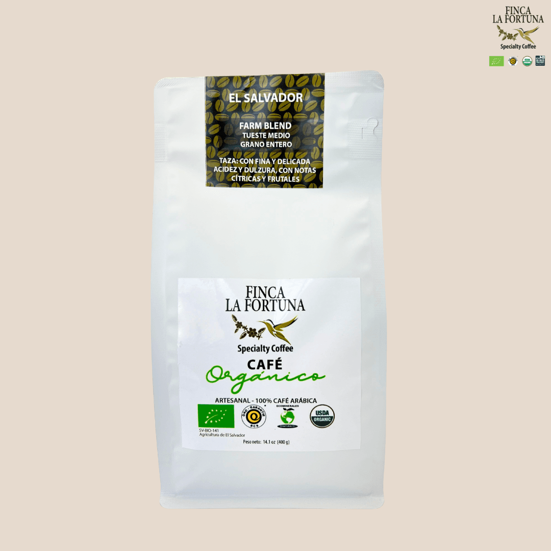 Café Orgánico en Grano Entero de Especialidad Farm Blend